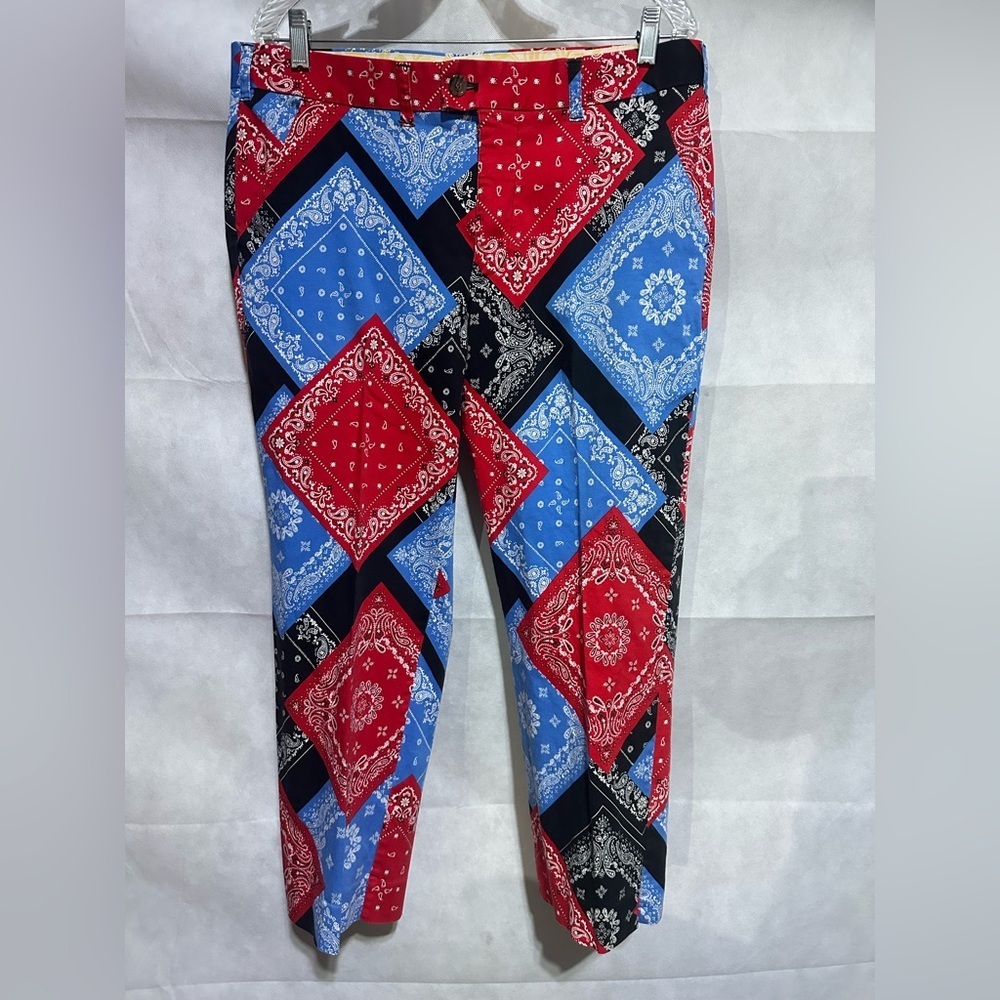 Loudmouth Fairway Bandanas Men’s 38x30 Golf Heritage Pants Colorful Sports $138